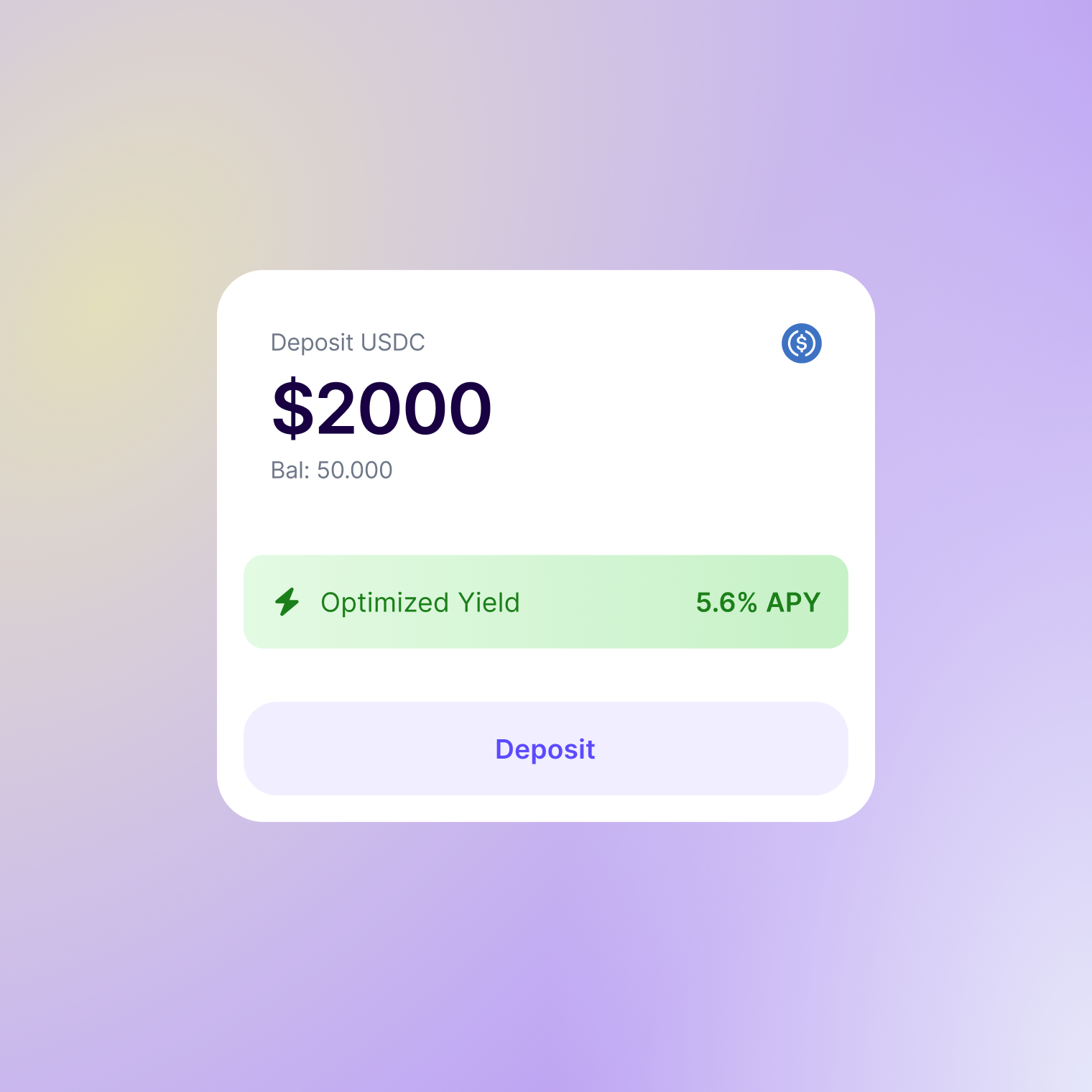 One-tap deposits